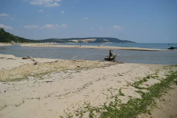 Пясъчната коса при устието на река Камчия