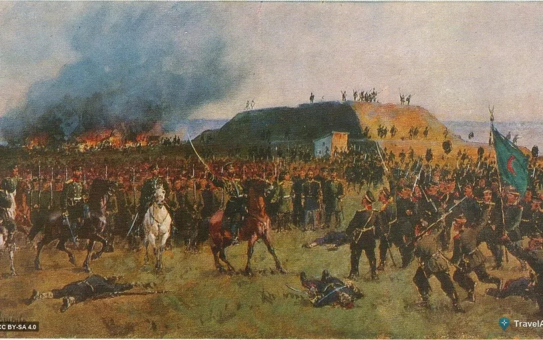 Историческо платно за боя при Горни Дъбник