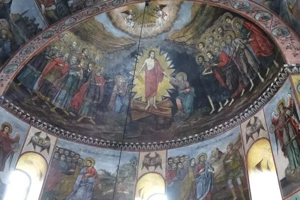 Стенопис на Възнесението върху купол в Бачковския манастир