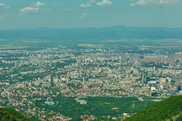София погледната от склоновете на Витоша