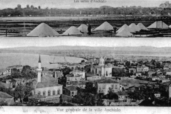 Стара картичка на Анхиало от 1907 година